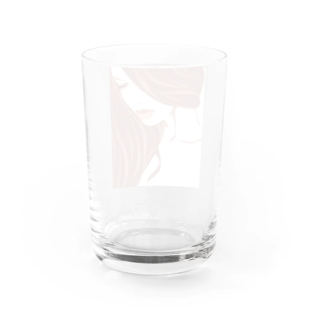 なっちゃん🐱🐶のシンプルなデザイン Water Glass :back