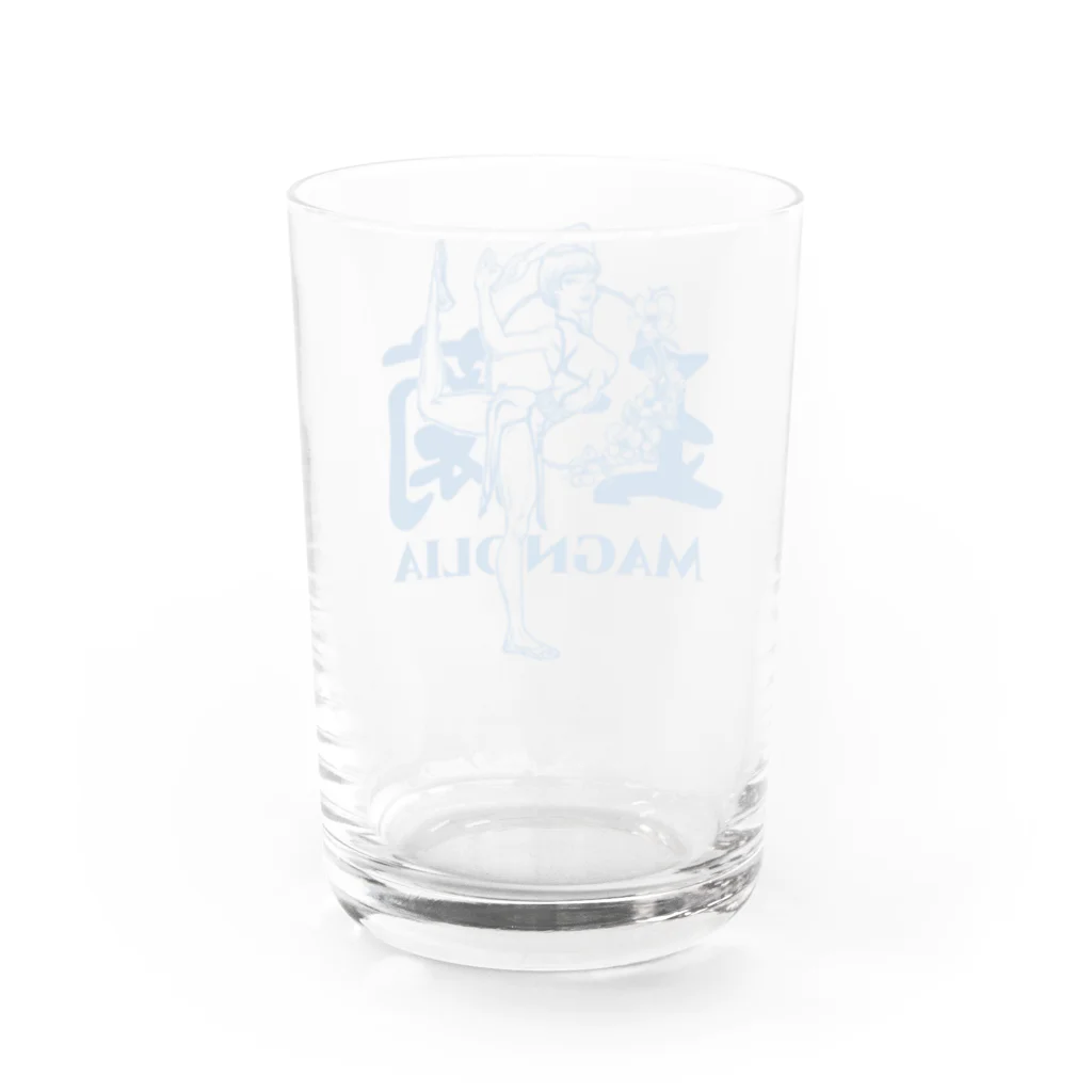 おうりょうじの玉蘭blue（白木蓮/ハクモクレン/マグノリア） Water Glass :back