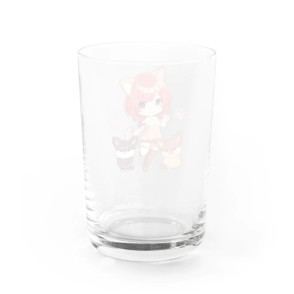 まるぴーとモフモフな愛犬のまるぴーとモフモフな愛犬 Water Glass :back