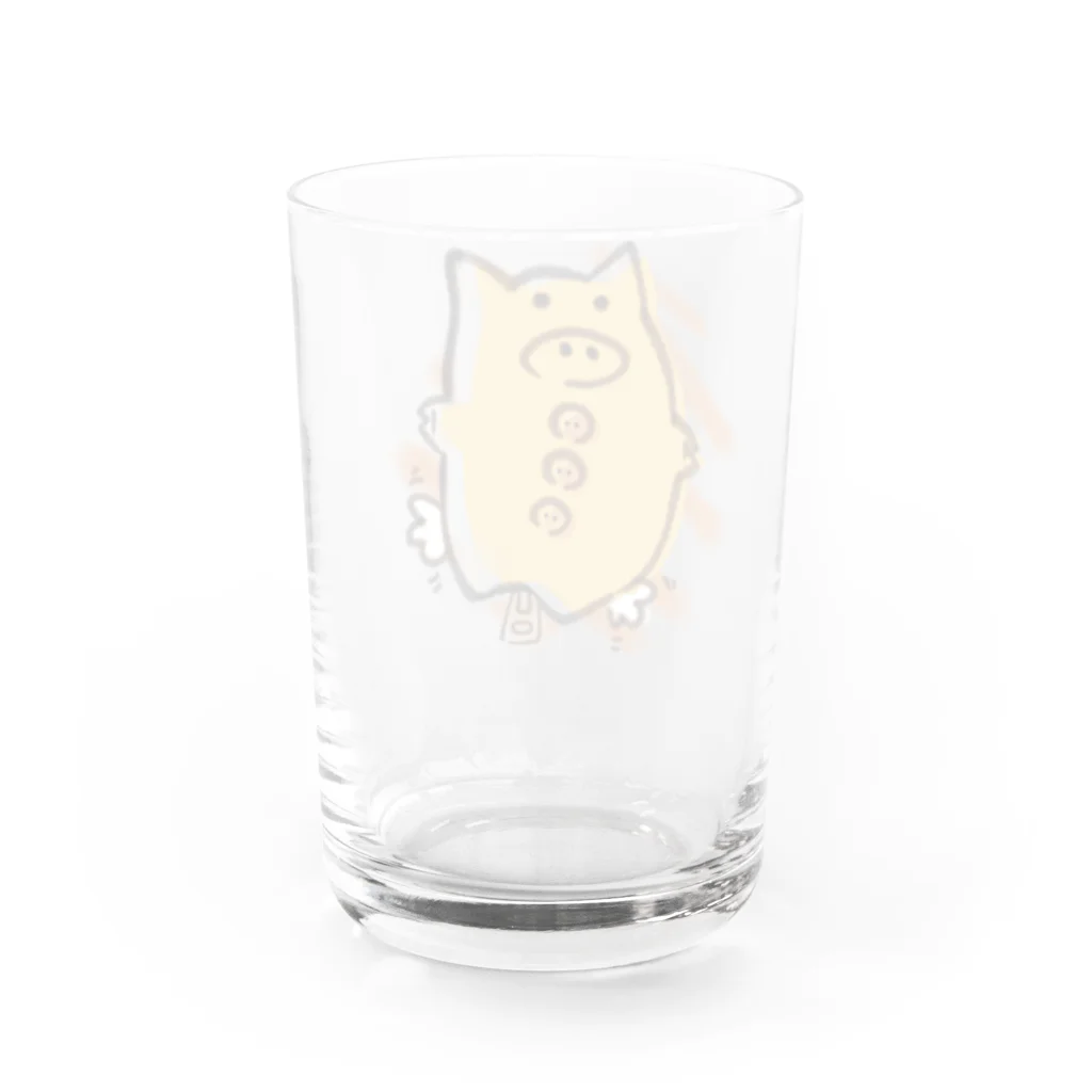 塩茹でそらまめのとぶぶた Water Glass :back