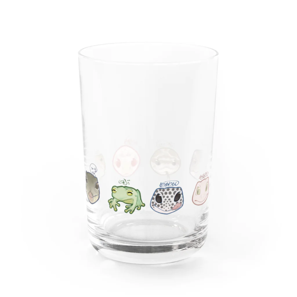 あやすンちグッズ販売所のペット大集合！(横並び) Water Glass :back