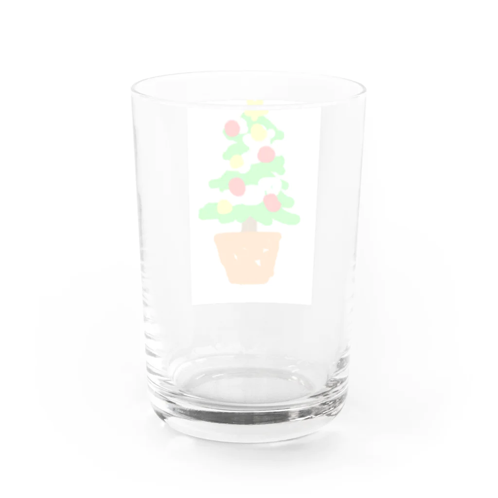 はっかあめのクリスマスツリー Water Glass :back