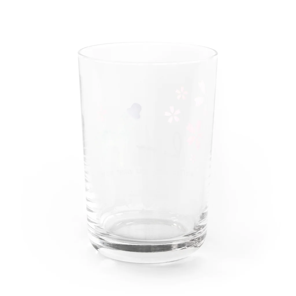 ClubHMのSpring Horse 桜帽子 Water Glass :back