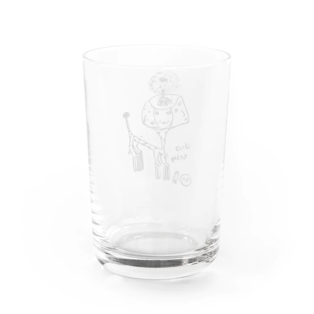 うの UNOのうのの似顔絵 by武健虹 Water Glass :back