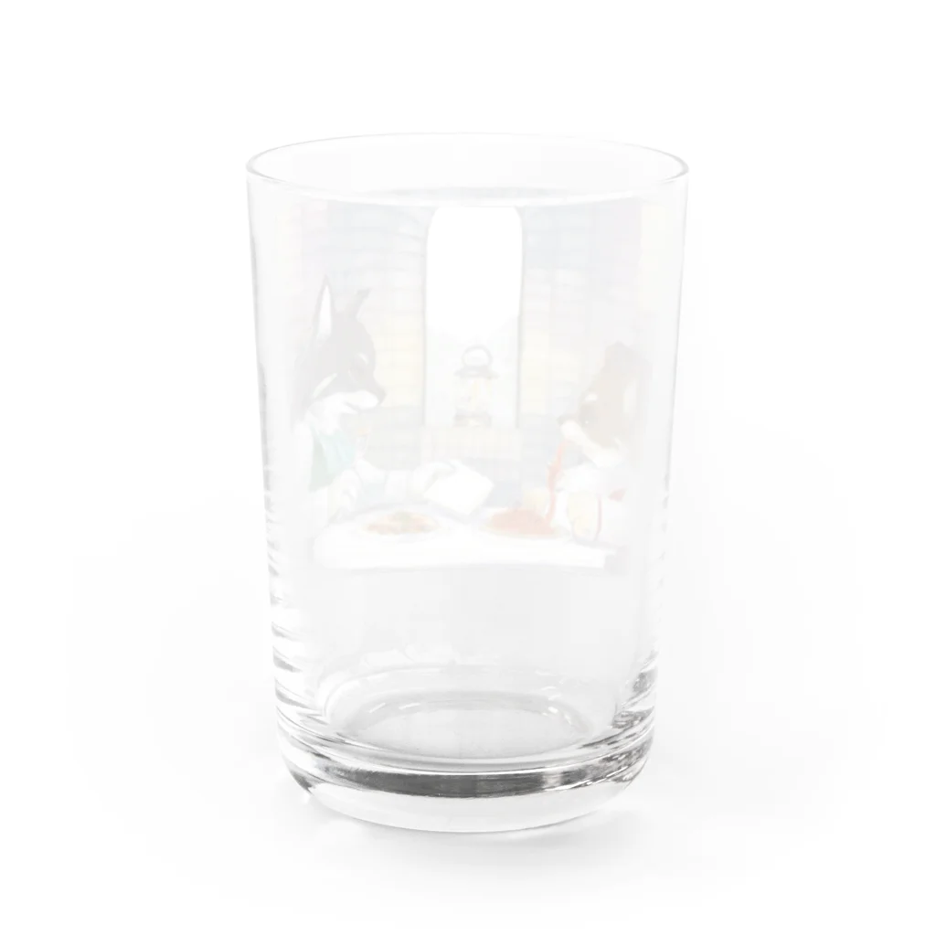 オダギリフタゴのチワワたちのポッツァレラとリチャード(チワワ) Water Glass :back