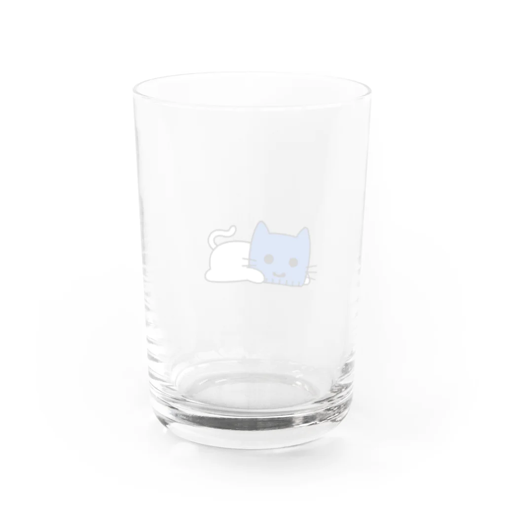 マスクにゃんニュースのふせマスクにゃん Water Glass :back