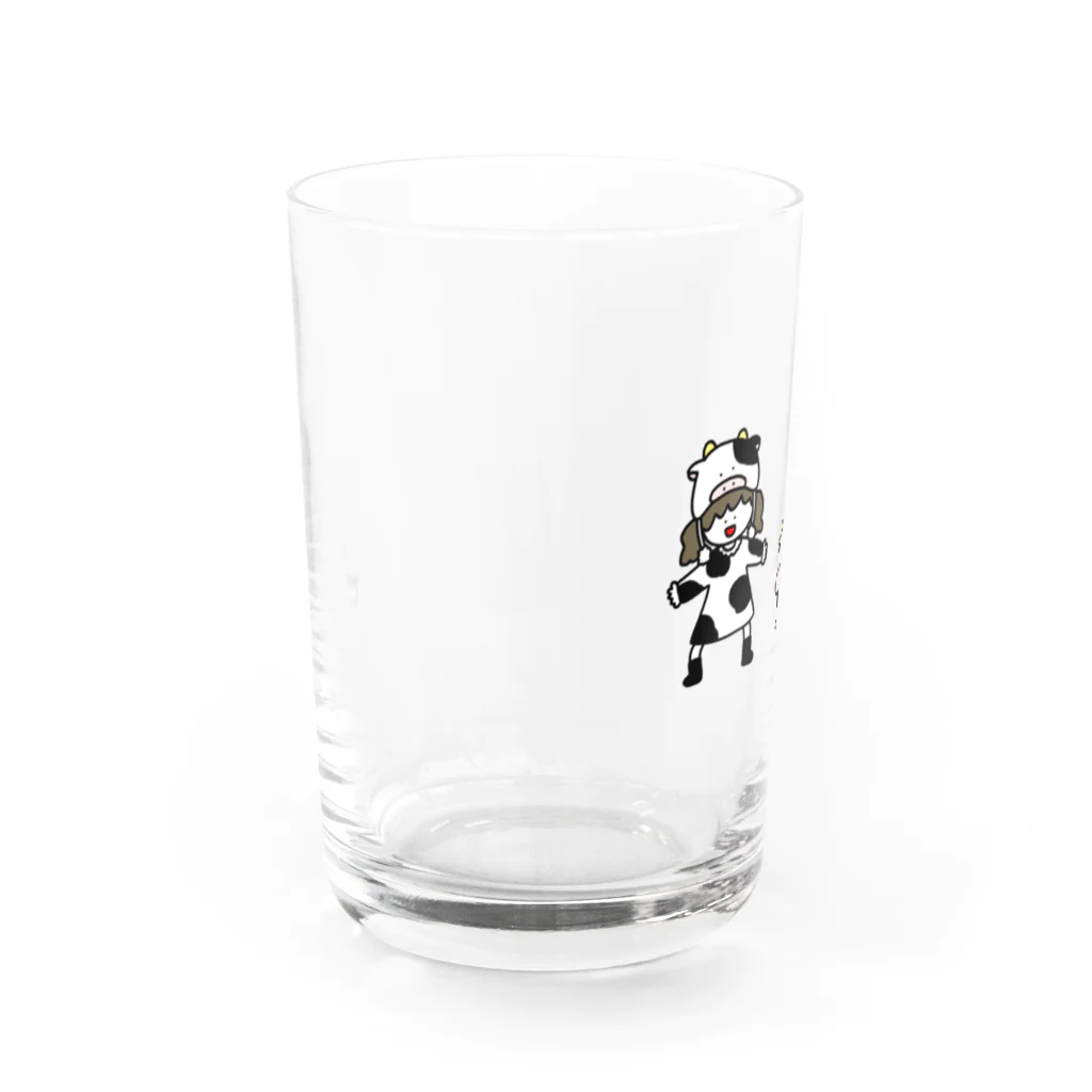 さかもとこのみのグッズやさんの左手で持って牛乳を飲む人用 Water Glass :back