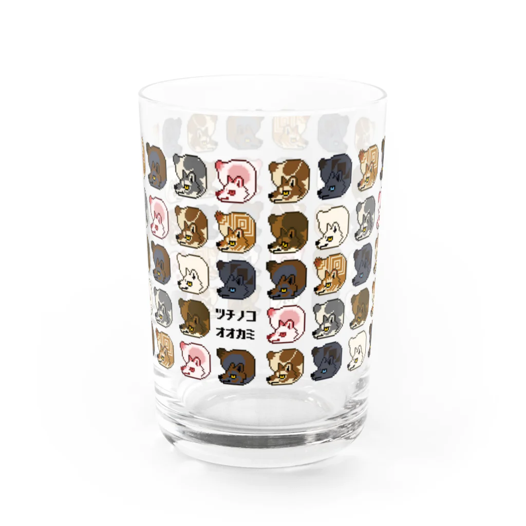 犬和紙のドットツチノコオオカミグラス Water Glass :back