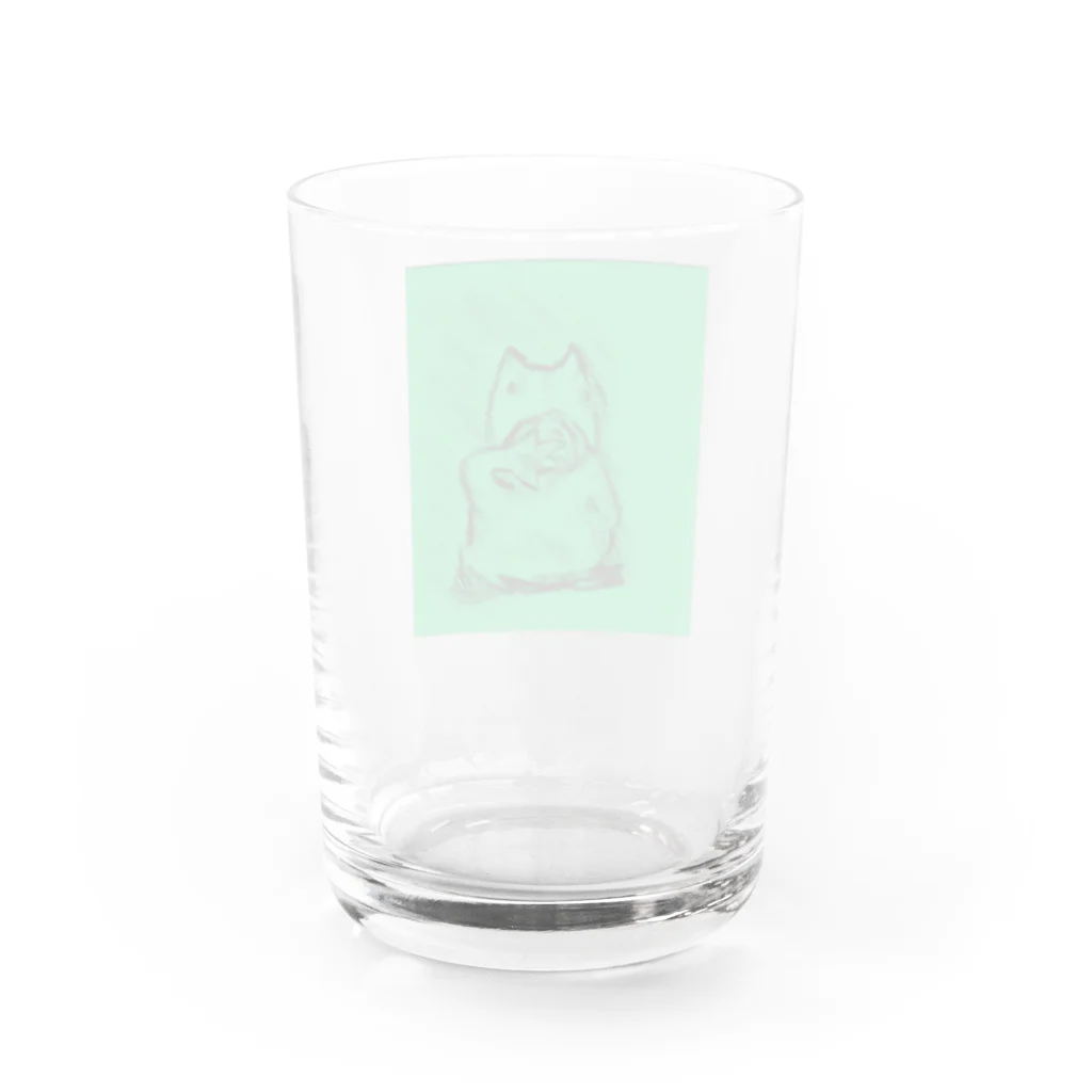 カエルショップ屋さんの驚くカエル Water Glass :back