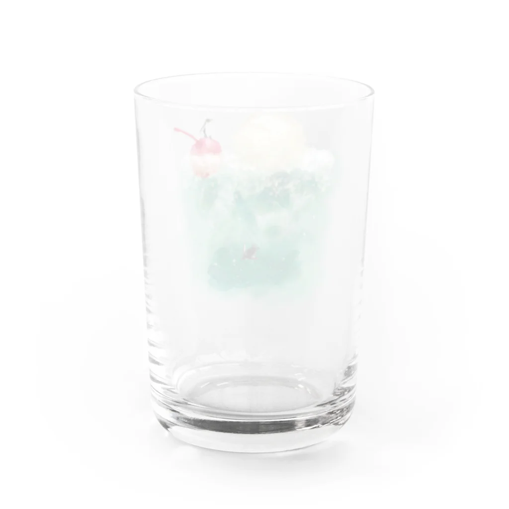 へーはちのみせのクリームソーダ Water Glass :back