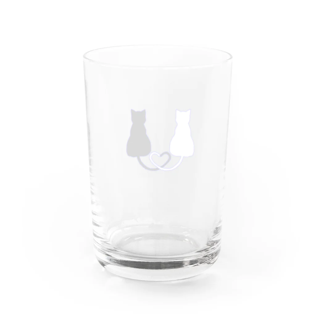 よもぎ(I loveネコ)の幸せ猫ちゃん Water Glass :back