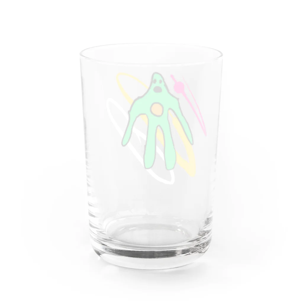 おおたの売り場の緑のバケモン Water Glass :back