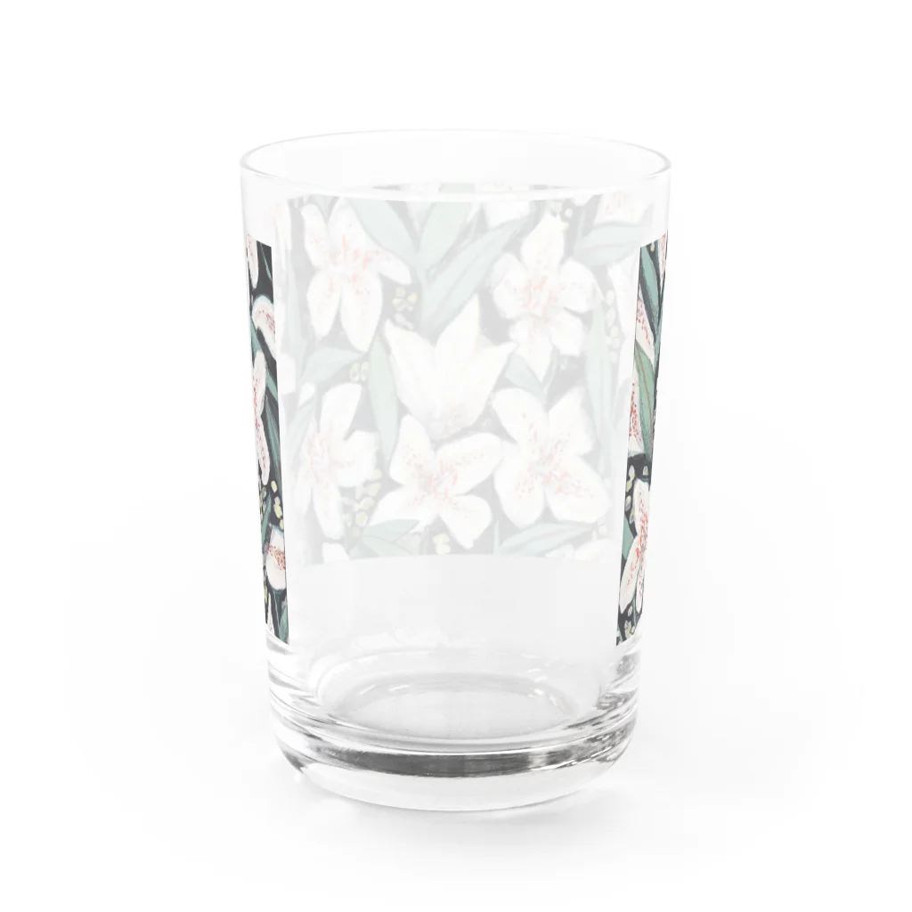 mayuryのWhite Flower 01 Water Glass :back