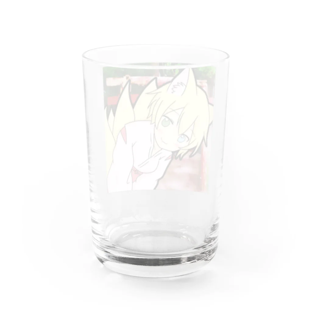 神狐の社の鳥居からお出迎えシリーズ Water Glass :back