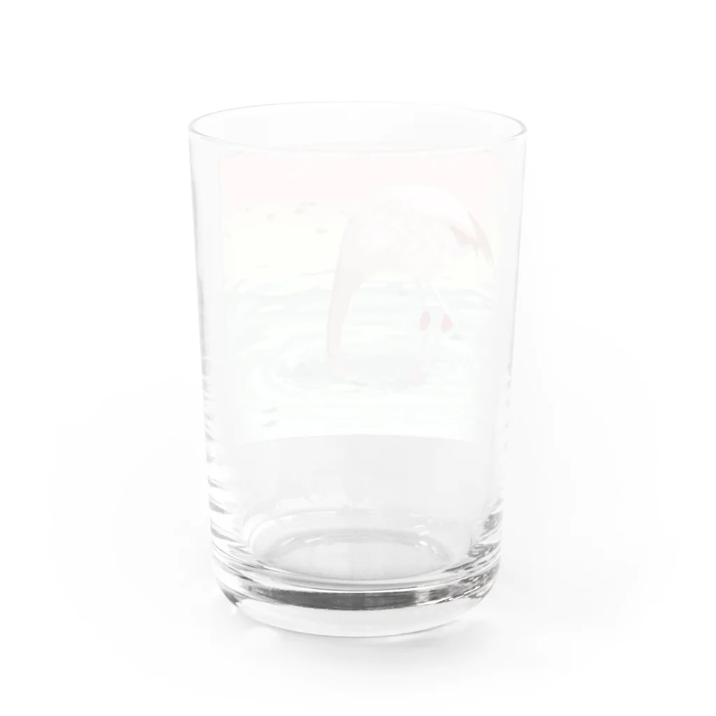 綿貫（コットン100）の入水フラミンゴ グラス反対面