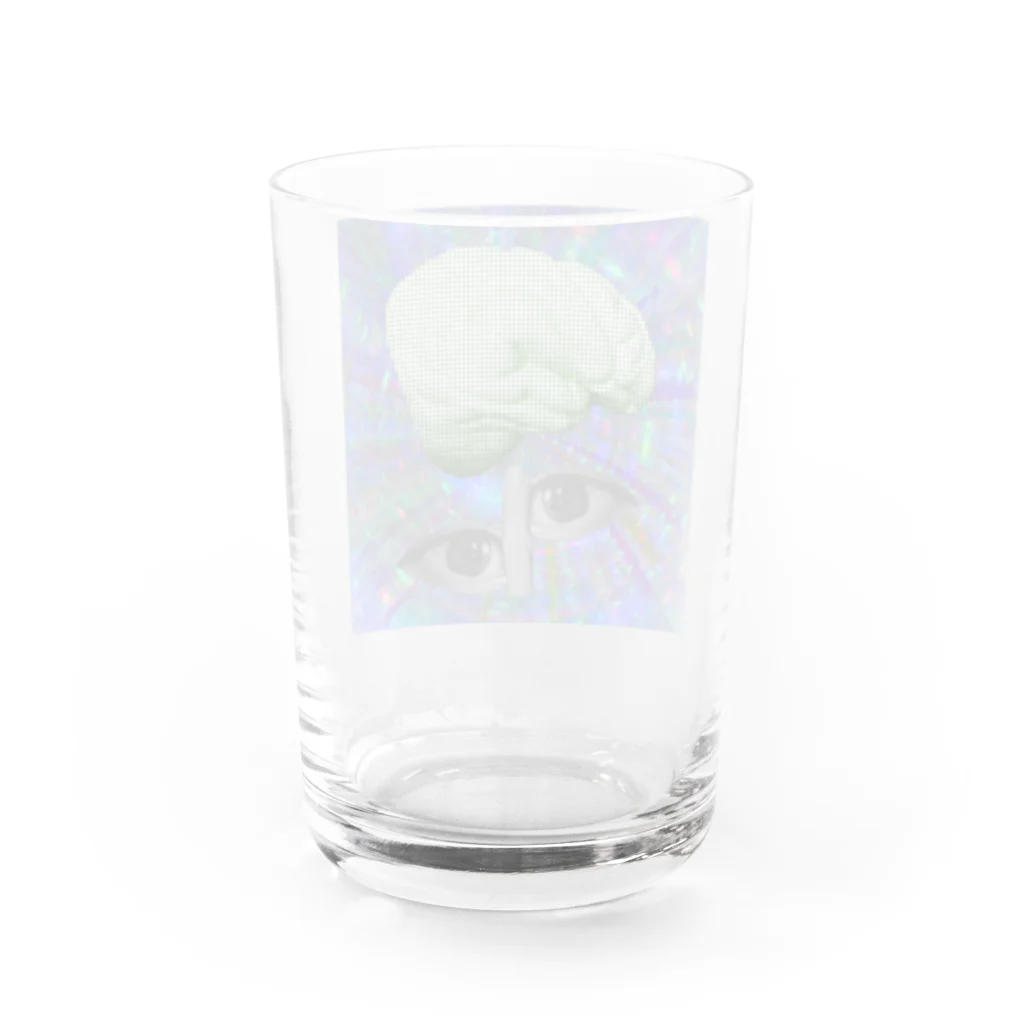 おめめ の 脳内しょっぷのおめめ の 脳味噌お花畑 Water Glass :back