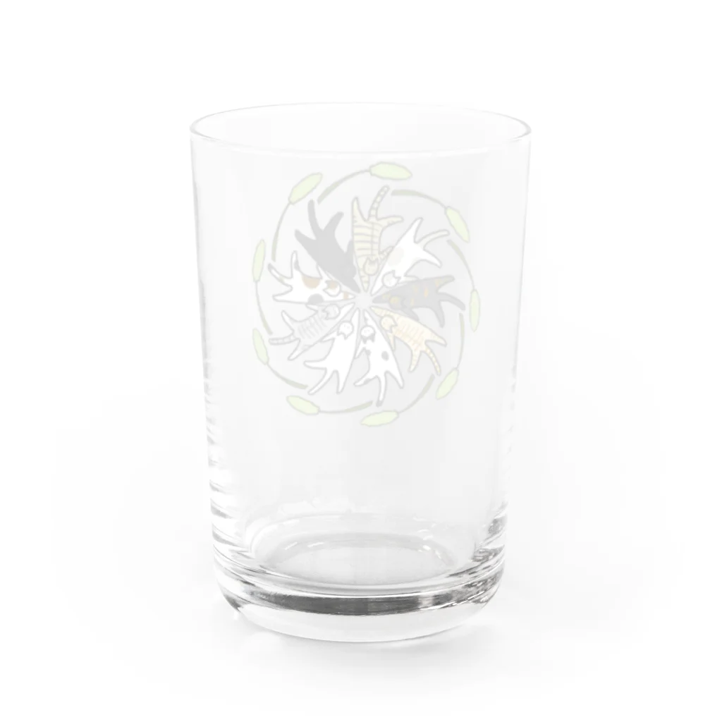 梅咲イラストワークの和猫じゃらし Water Glass :back