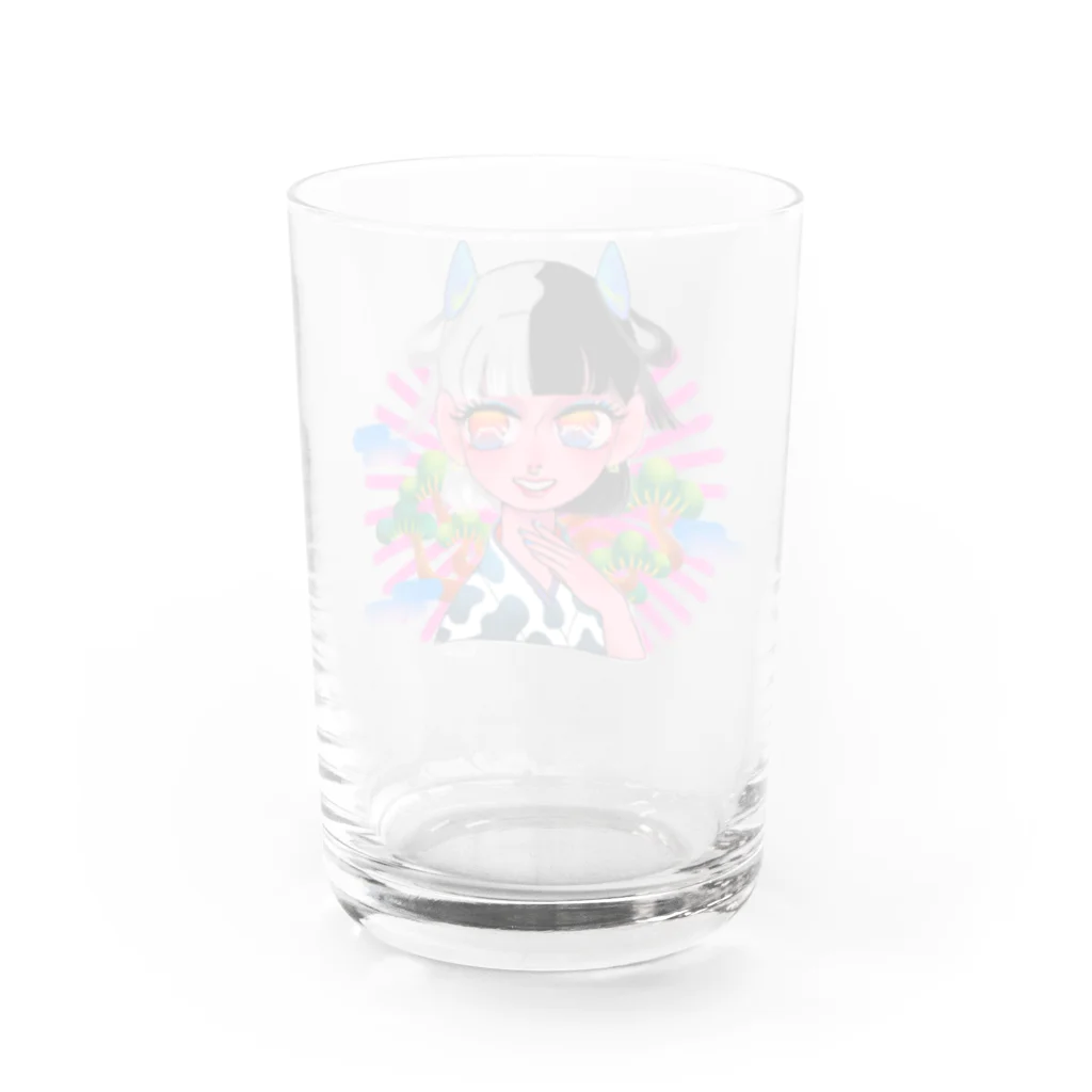 Dream_55_の⛩！謹賀新年！⛩うしガ〜ル🐄🐄 Water Glass :back