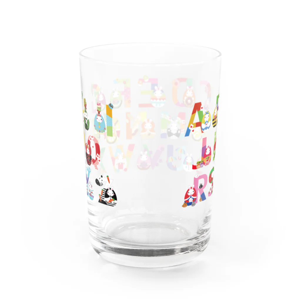 *NAGI*（ナギ）のアルファベットウサギノタマゴ Water Glass :back