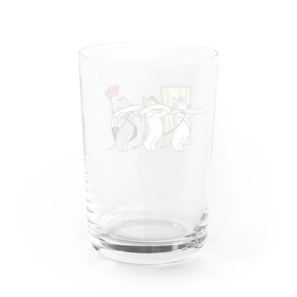 秋雨ショップの捌いて欲しい猫 Water Glass :back