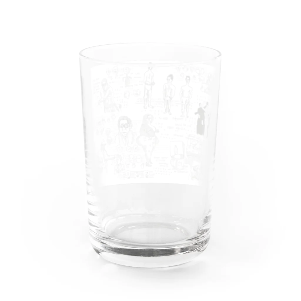 カリガリ亭のスケッチのコラージュ３ Water Glass :back