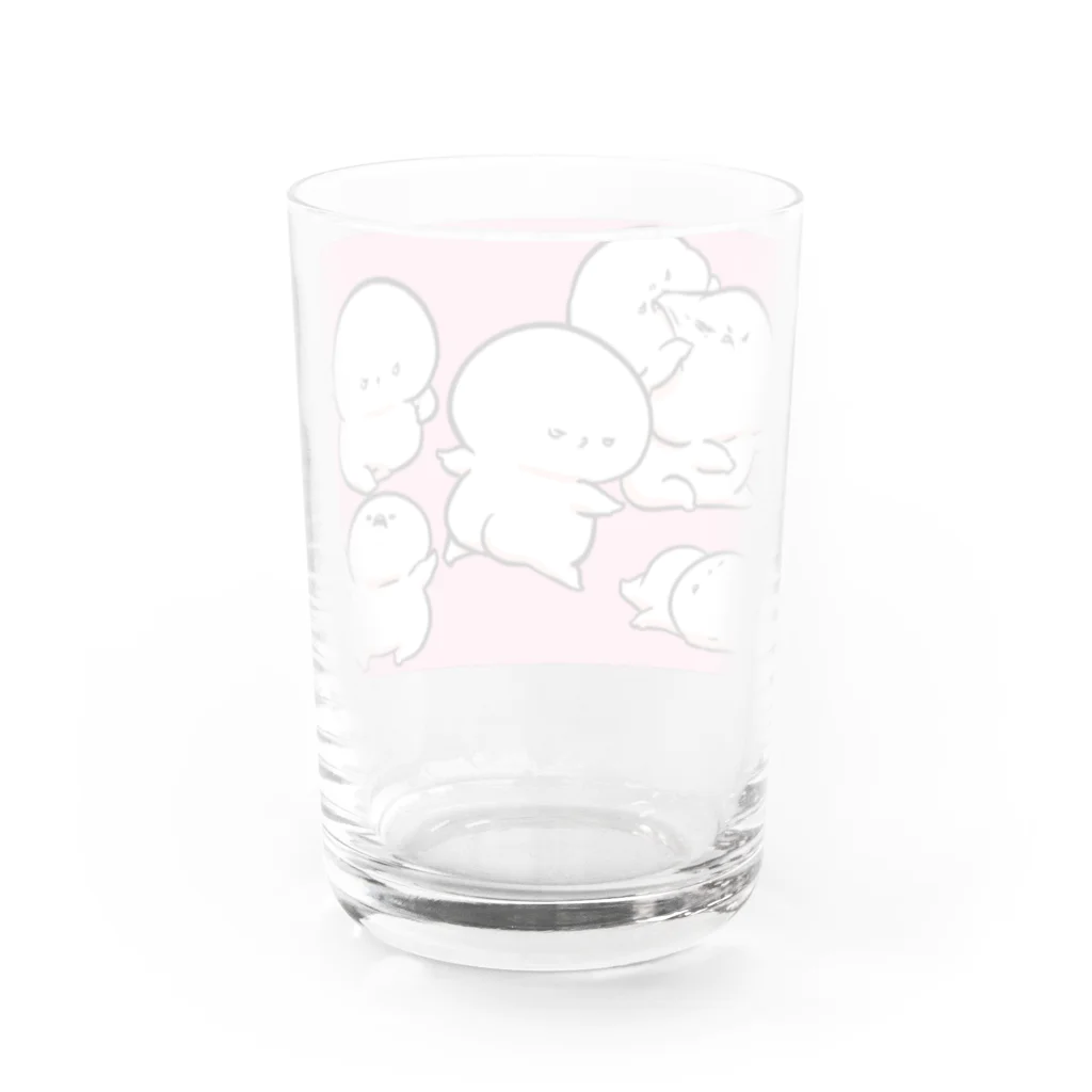 めめと屋の増えるマシュマロたち Water Glass :back