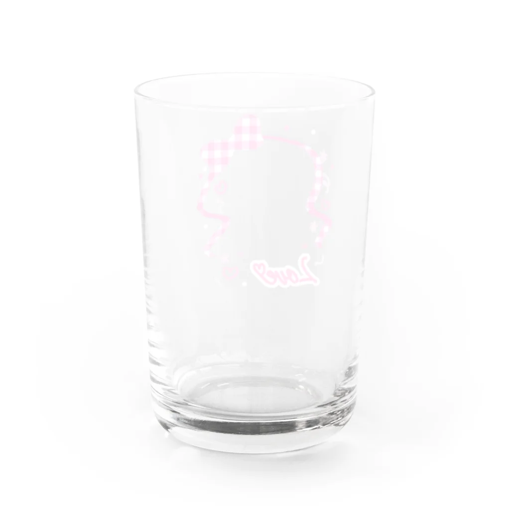 Princessの推しケース ピンク Water Glass :back