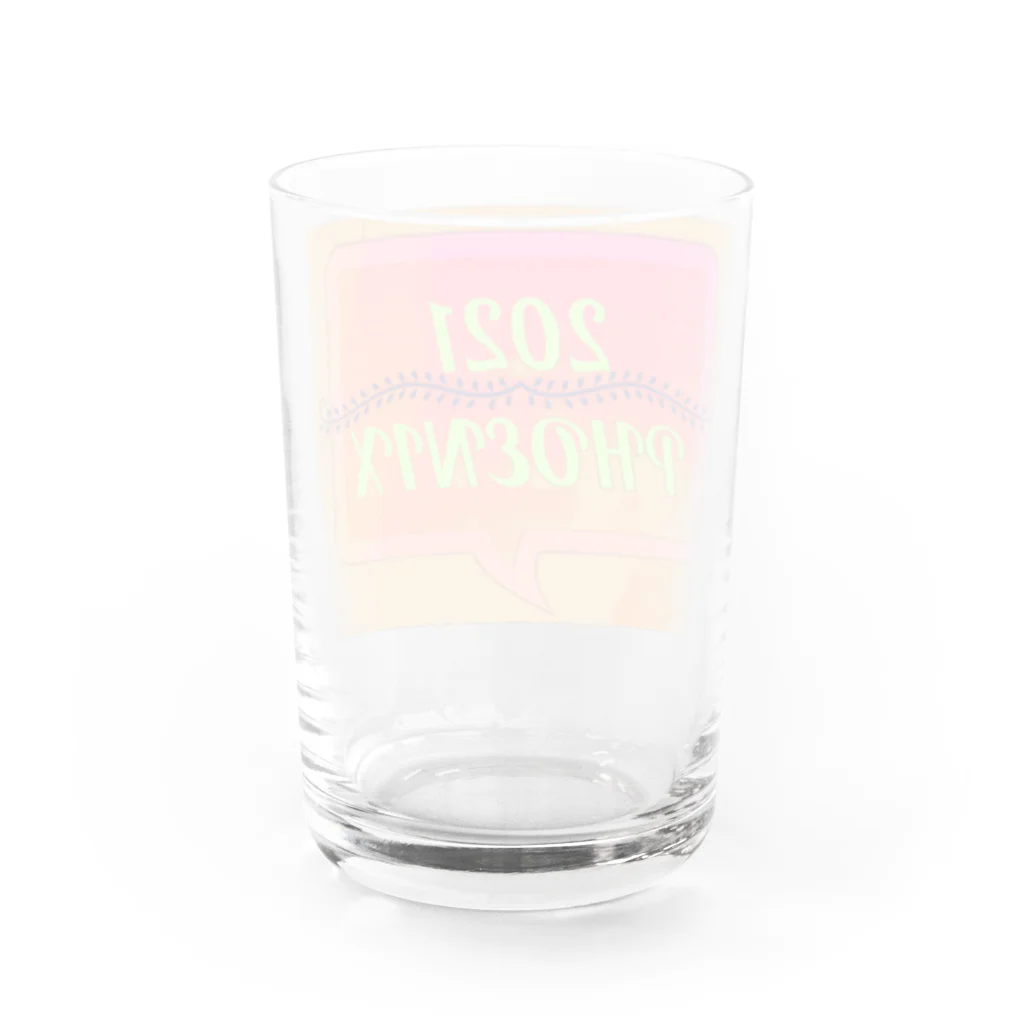 優しい月の2021PHOENIX Water Glass :back