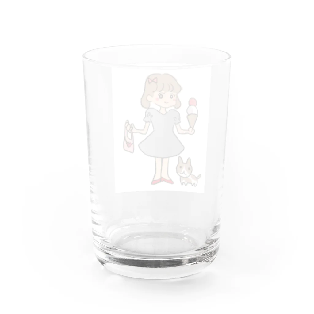 うめぼし商店のおさんぽ Water Glass :back