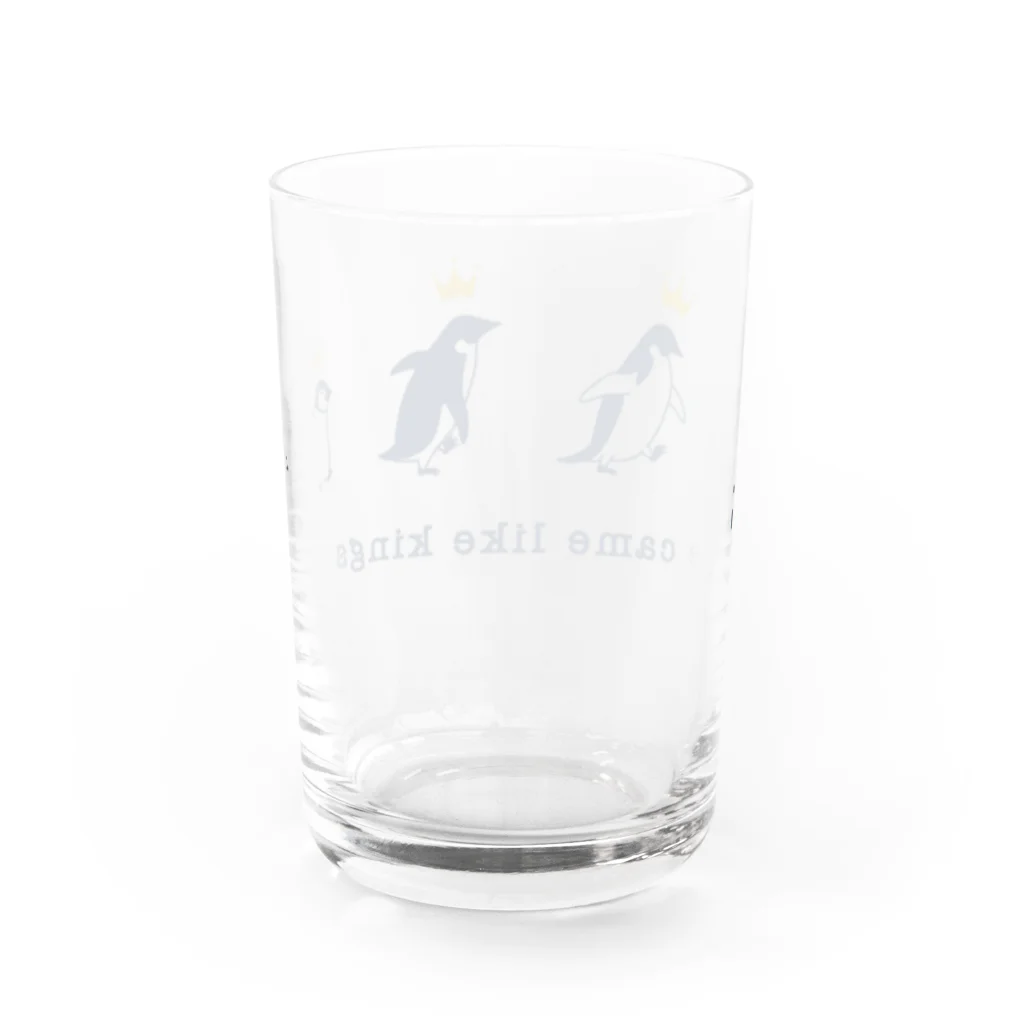 toriのおみせのPenguins (ネイビー) Water Glass :back