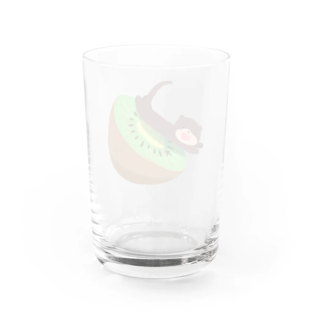 かやさんだよのキウイとカワウソ Water Glass :back