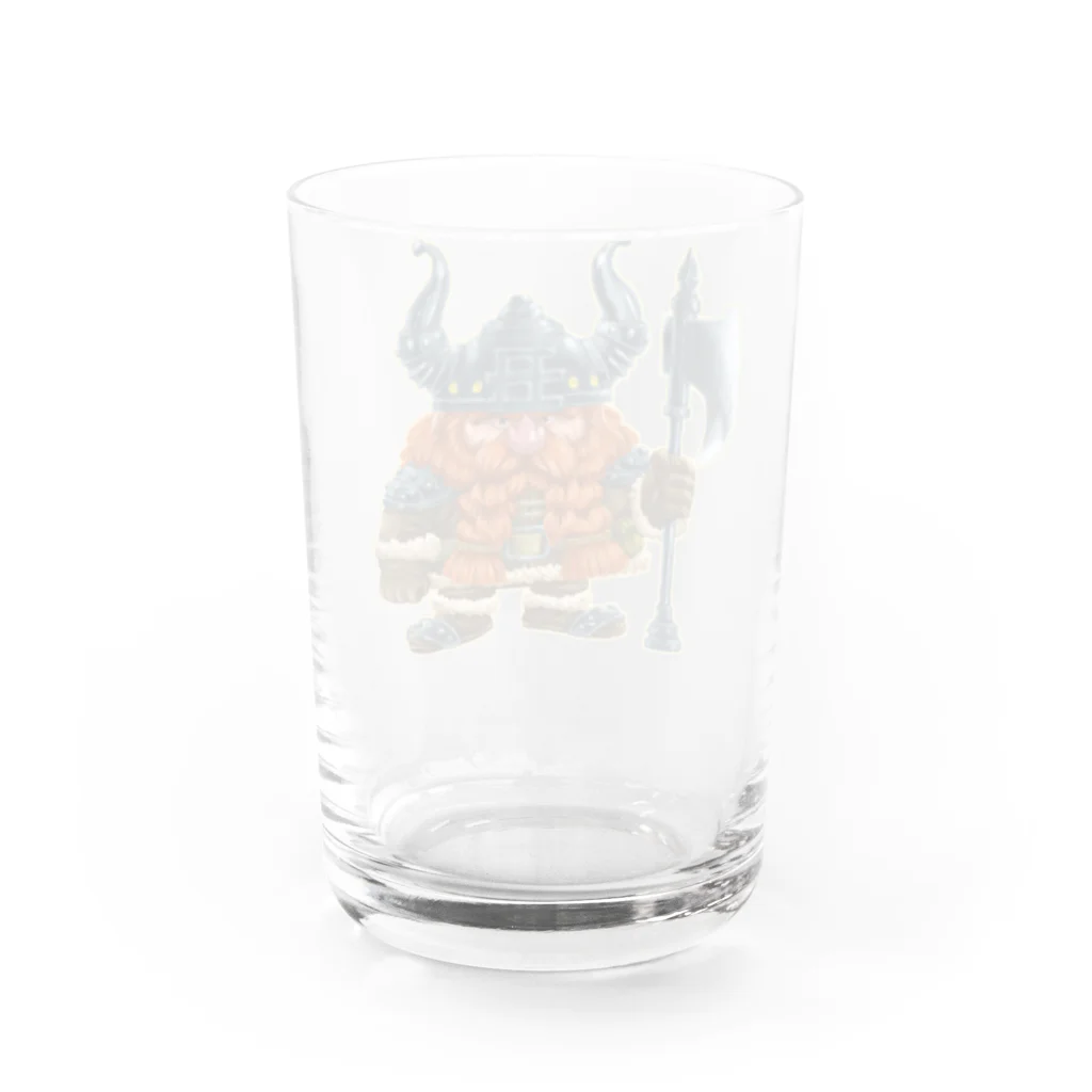 堀越ヨッシーのお店（SUZURI支店）のドワーフの青年 Water Glass :back