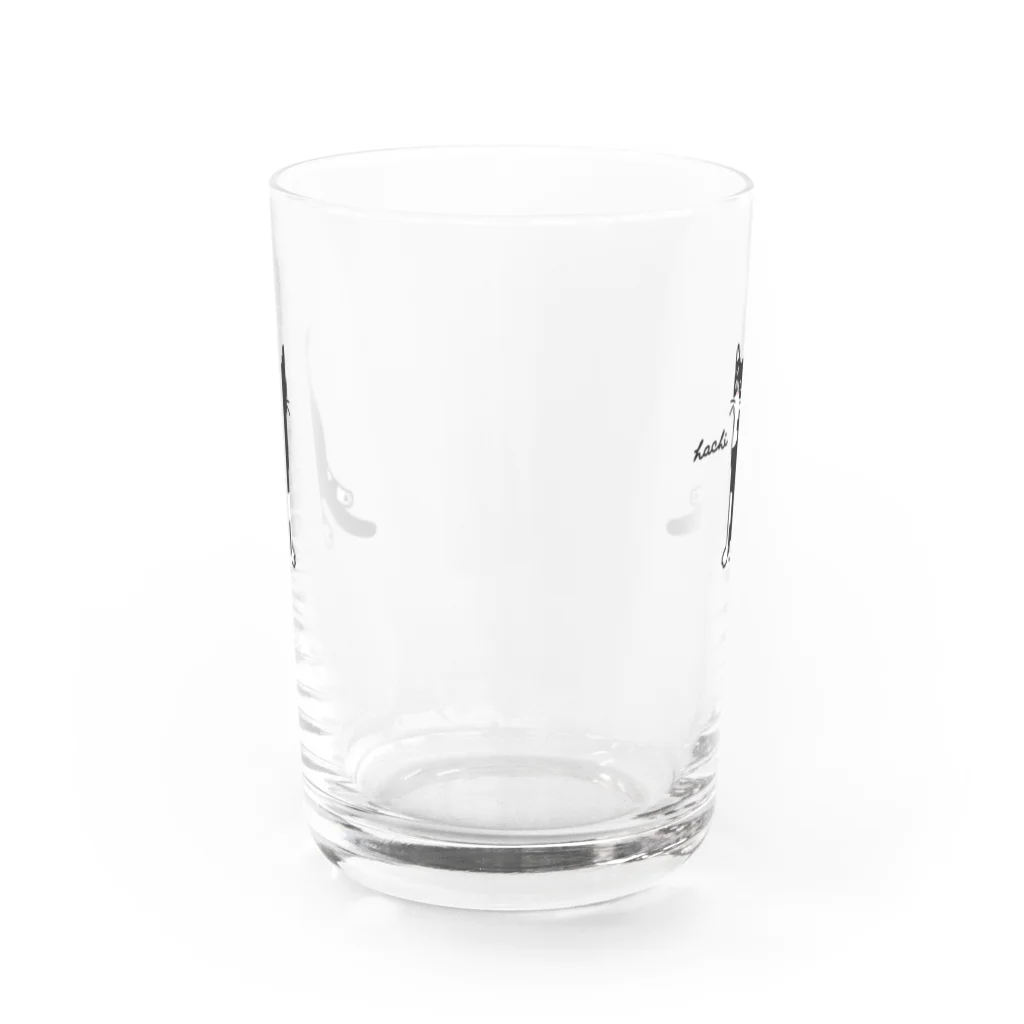 ハチワレ猫　ハチのお店のハチワレ猫　ハチ　グラス Water Glass :back