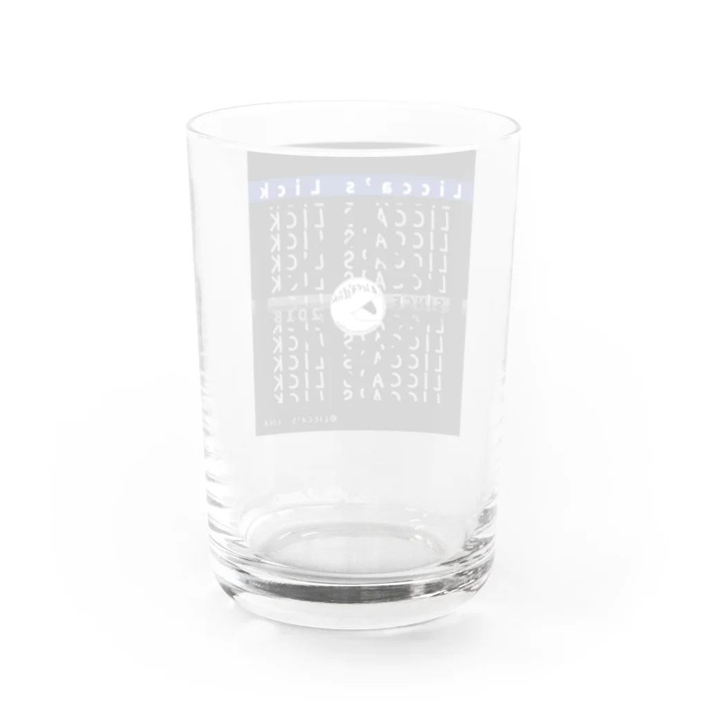 Licca's Lickのリッカーズロゴ&文字 Water Glass :back