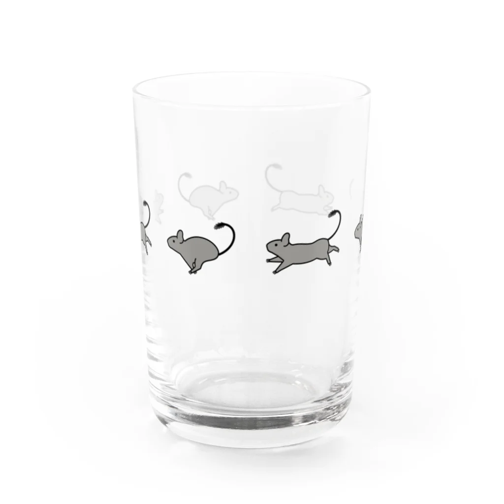 くすのき商店のそれいけデグー（Blue） Water Glass :back