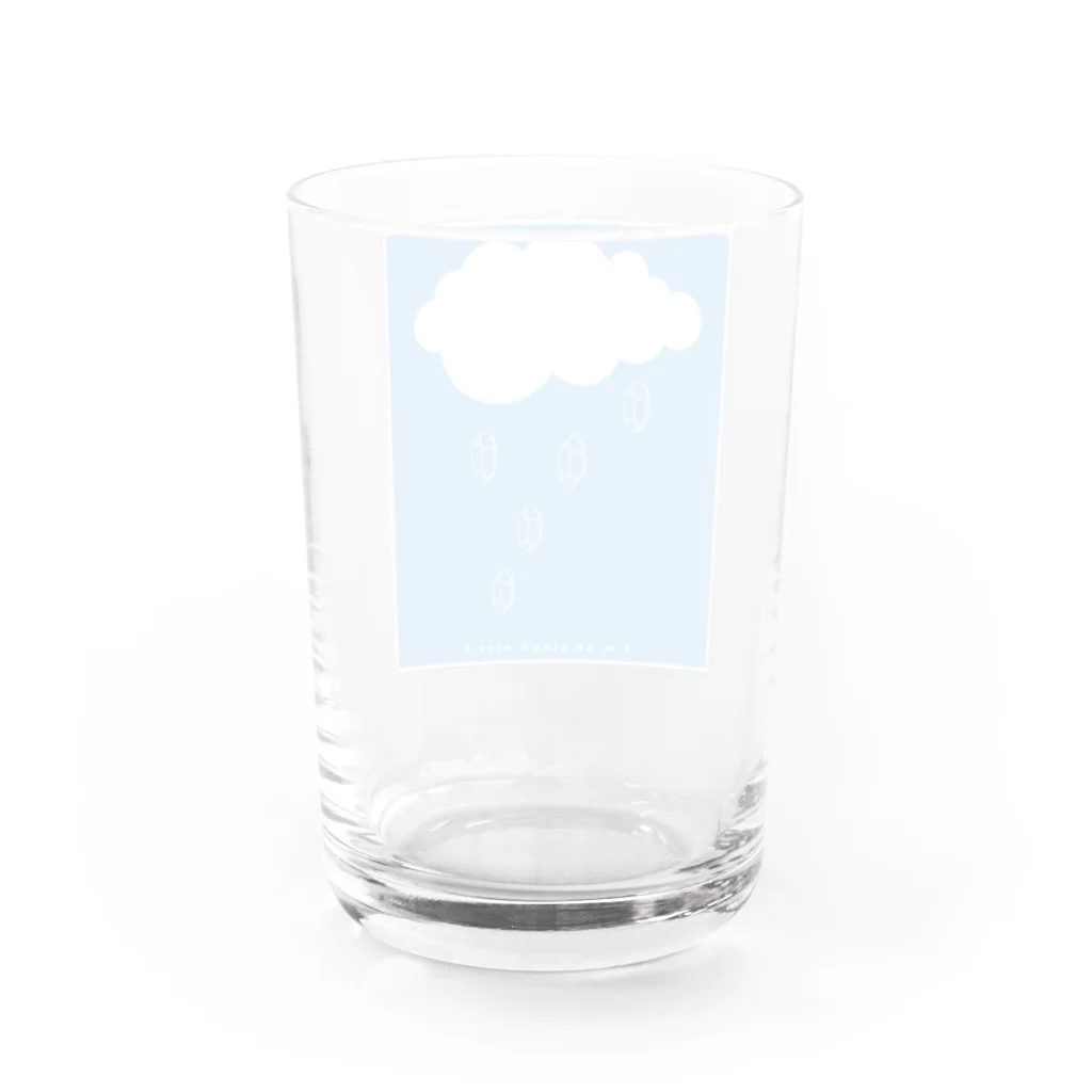 Qの雲と水晶（ブルー） Water Glass :back