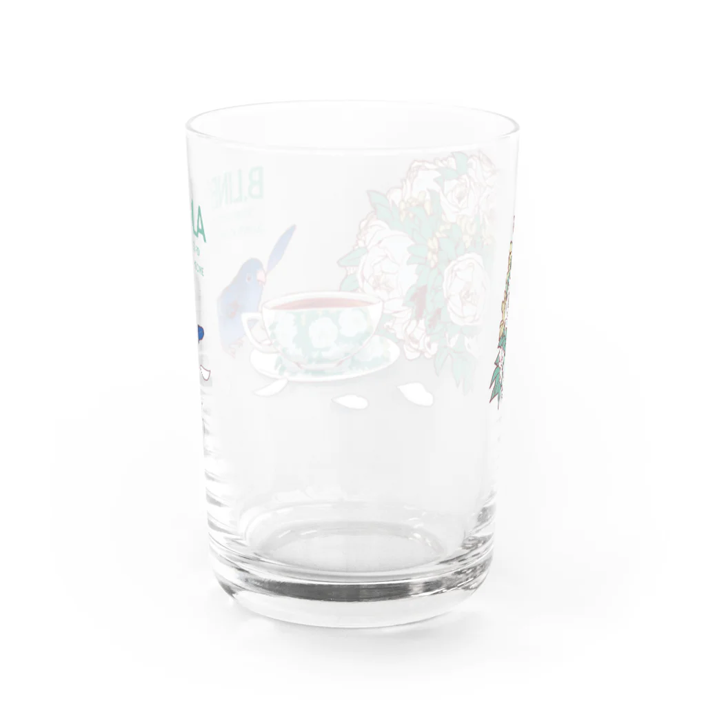 リズさんち🦜👶✨のサザコバルトちゃんティータイム Water Glass :back