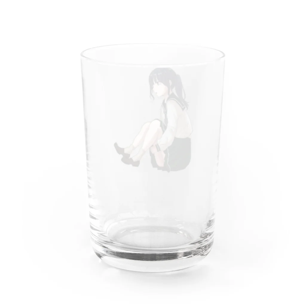 ちなこのポニテセーラーちゃん Water Glass :back