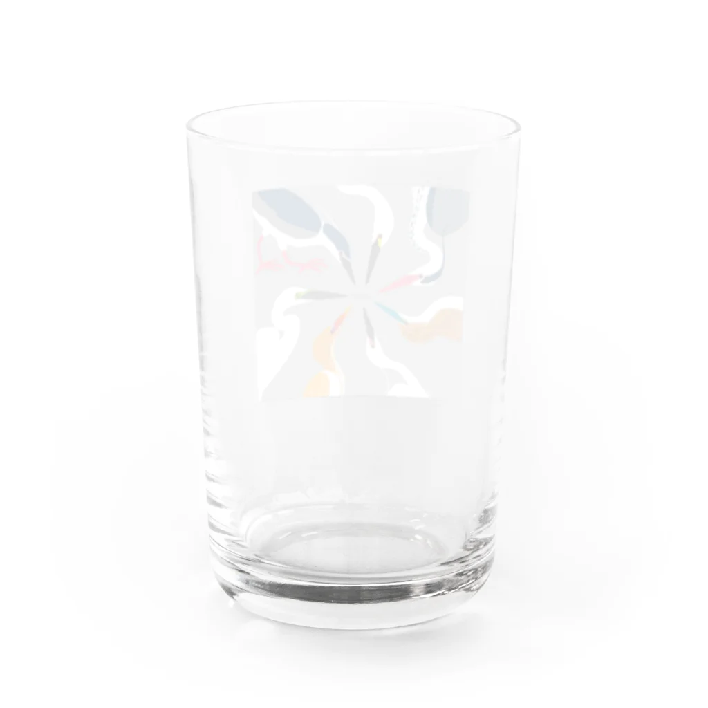 LOTORIの鷺の婚姻色パレット Water Glass :back