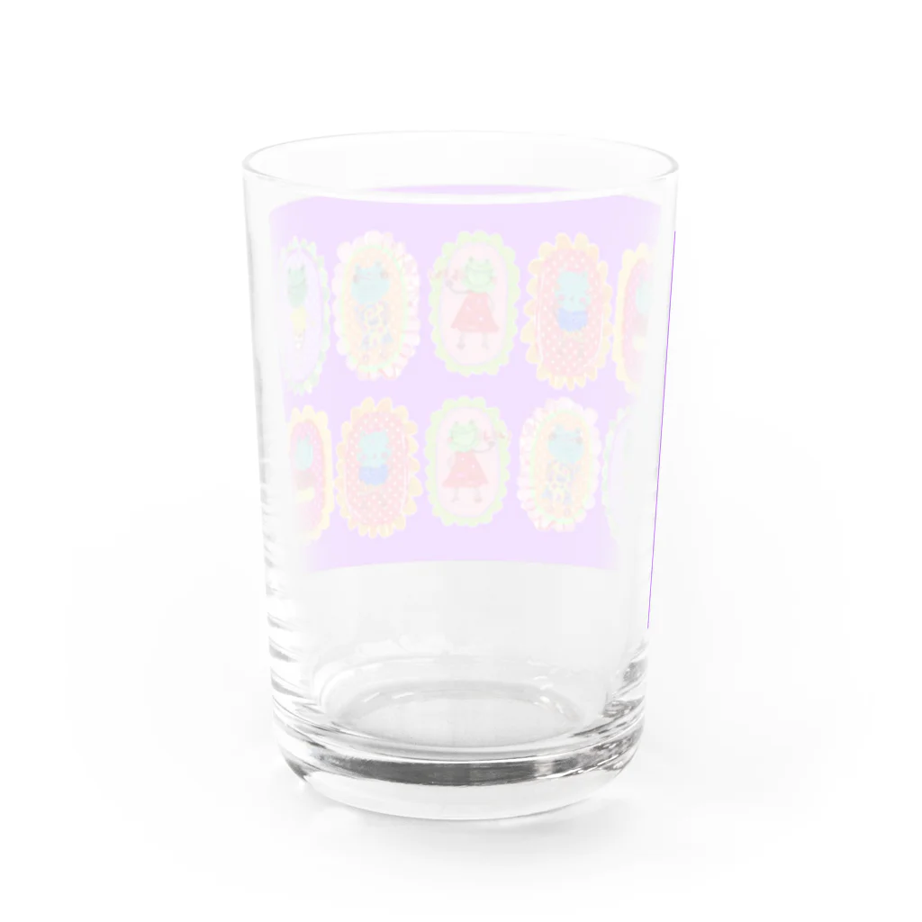 カエルがモチーフの世界にひとつだけのオリジナルデザイングッズのカエルちゃんシリーズ Water Glass :back