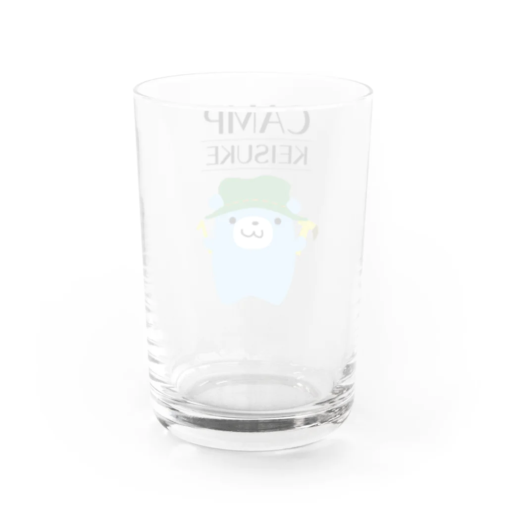 うにくのキャンプクマスケ Water Glass :back