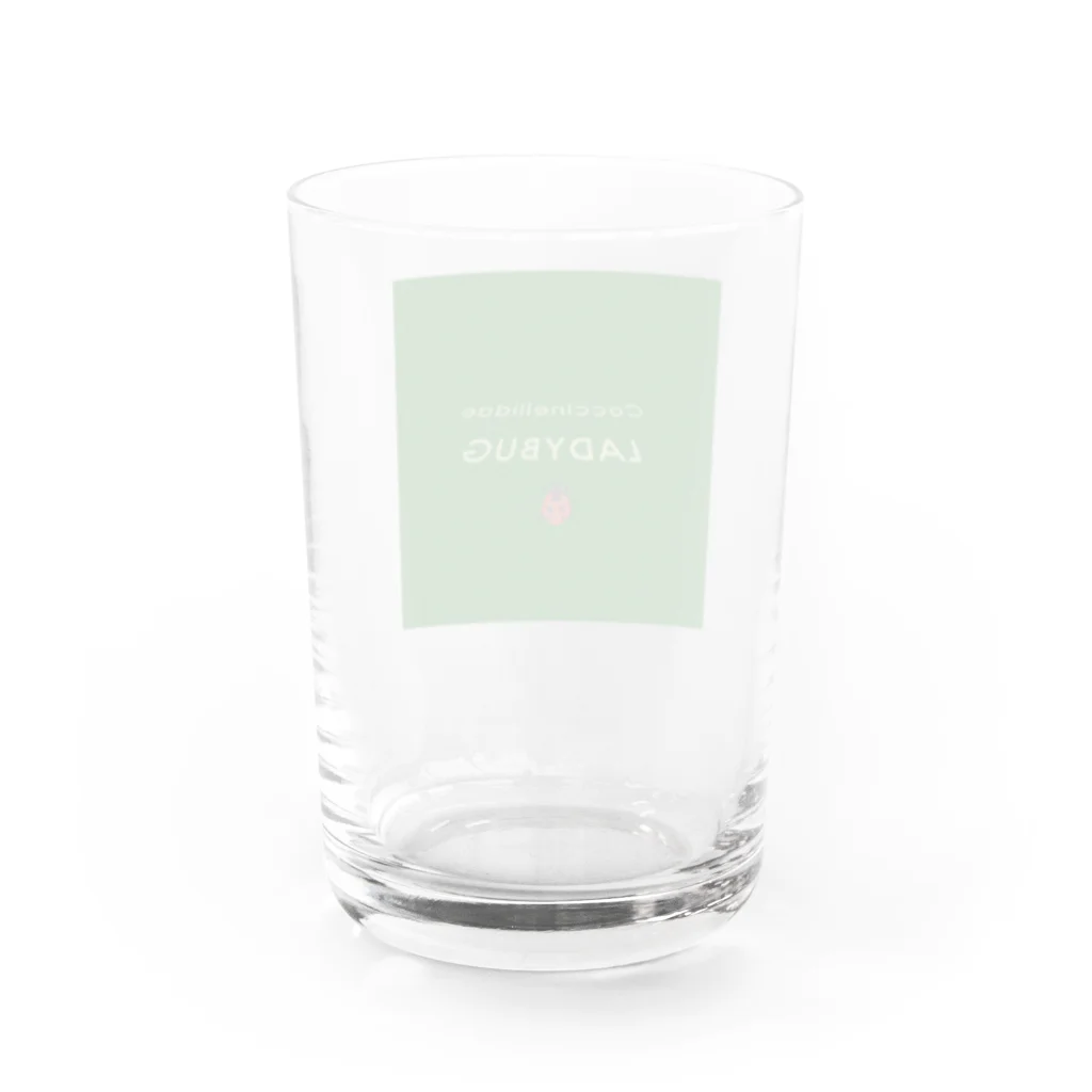 ベビープラスマイルのテントウムシin芝生 Water Glass :back