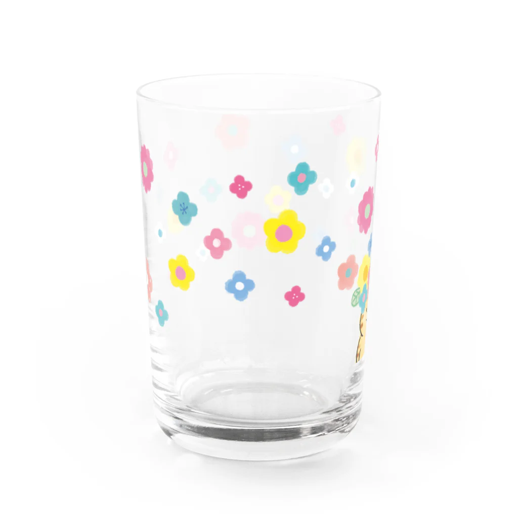 ごろごろにゃんすけのあたまお花畑ちゃん Water Glass :back