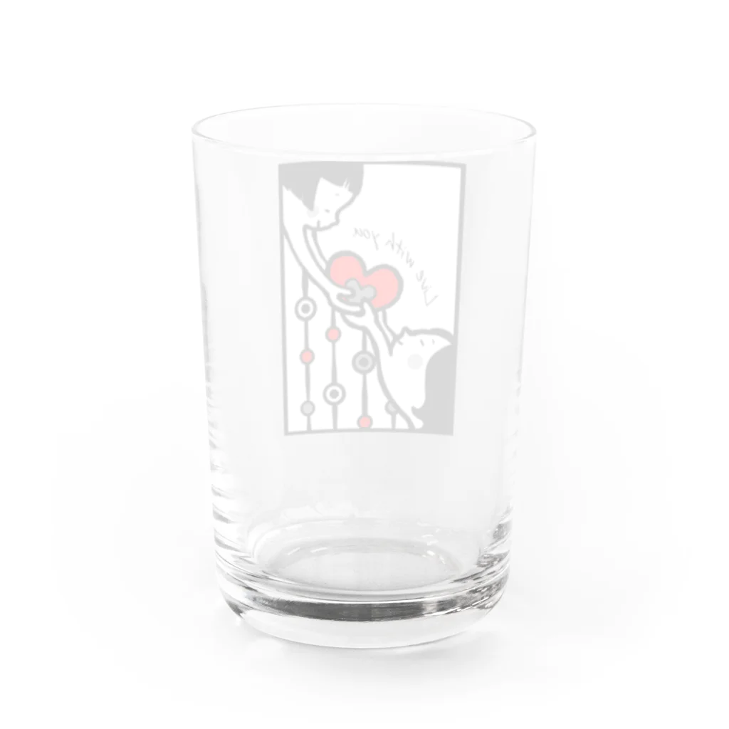 ❤Loveちゃんshop❤の愛のフードドライブちゃん〜Live with you〜 Water Glass :back