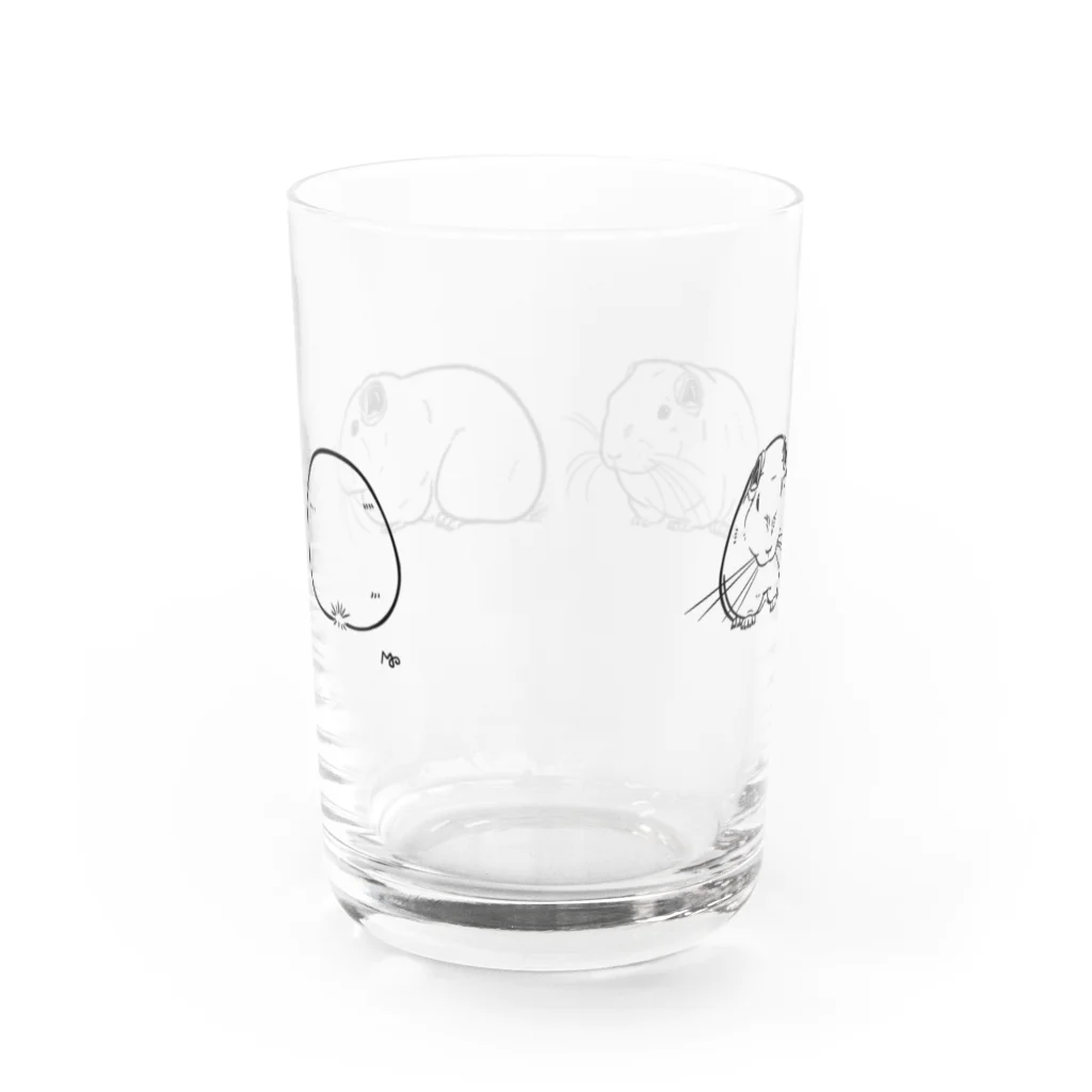 ねずりすSHOPの４面グンディ Water Glass :back