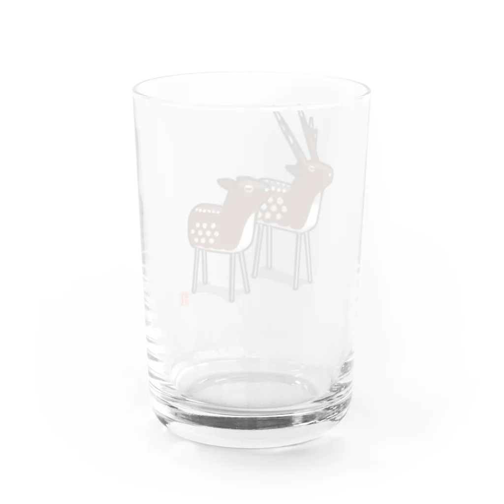 ももよりの立ち鹿 Water Glass :back