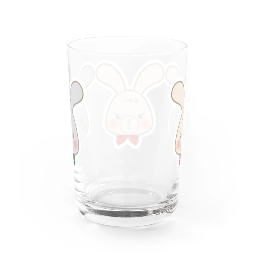 KumaJirushi*のナチュかわ♡うさたんず Water Glass :back