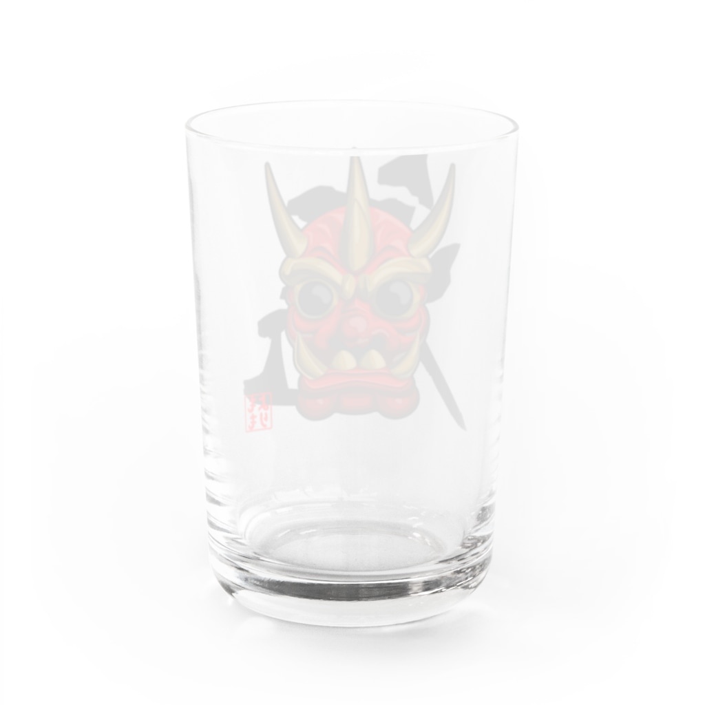 ももよりの餅割鬼面 Water Glass :back