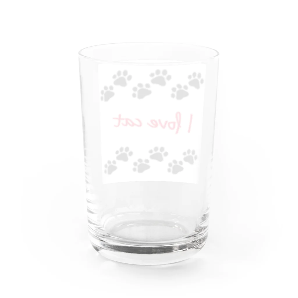 chamannuの猫 Water Glass :back