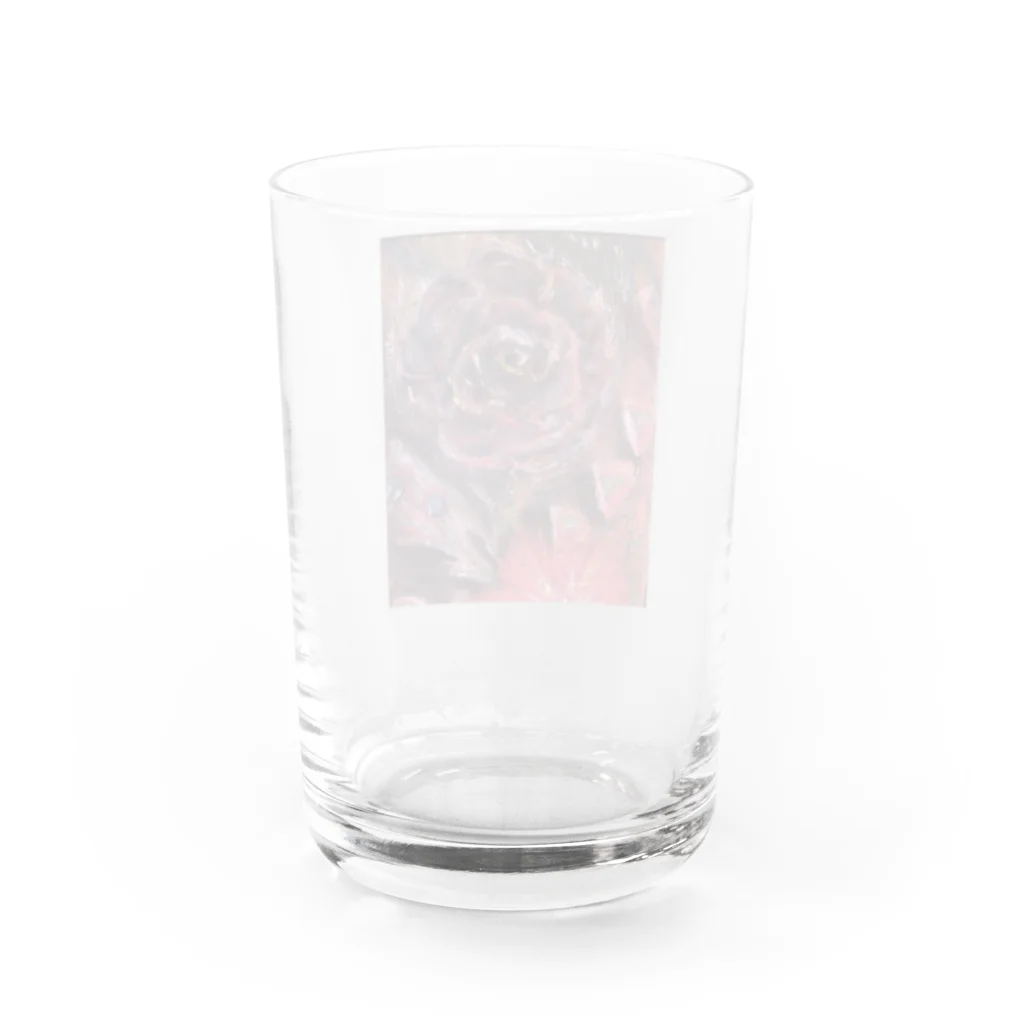 小季(saki) 画家のブラウンローズ Water Glass :back